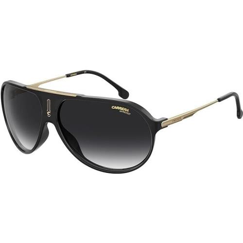 Carrera Women`s Sunglasses Hot 65 0807/9O Black/dark Gray Gradient Lens 63mm - Frame: Black, Lens: Dark Gray