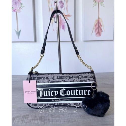 Juicy Couture | Bags | Juicy Couture Black Velvet Purse With Cream Tie |  Poshmark