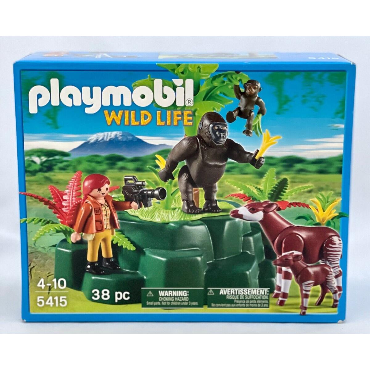 Playmobil Wildlife 5415 Photo Safari Zoo Set Gorilla Okapis Babies 2013 Germany