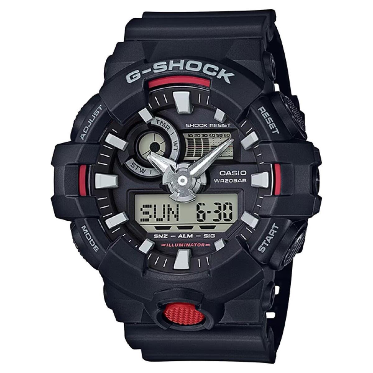 Casio G-shock Black Super Illuminator Analog Digital Men`s Watch GA700-1A