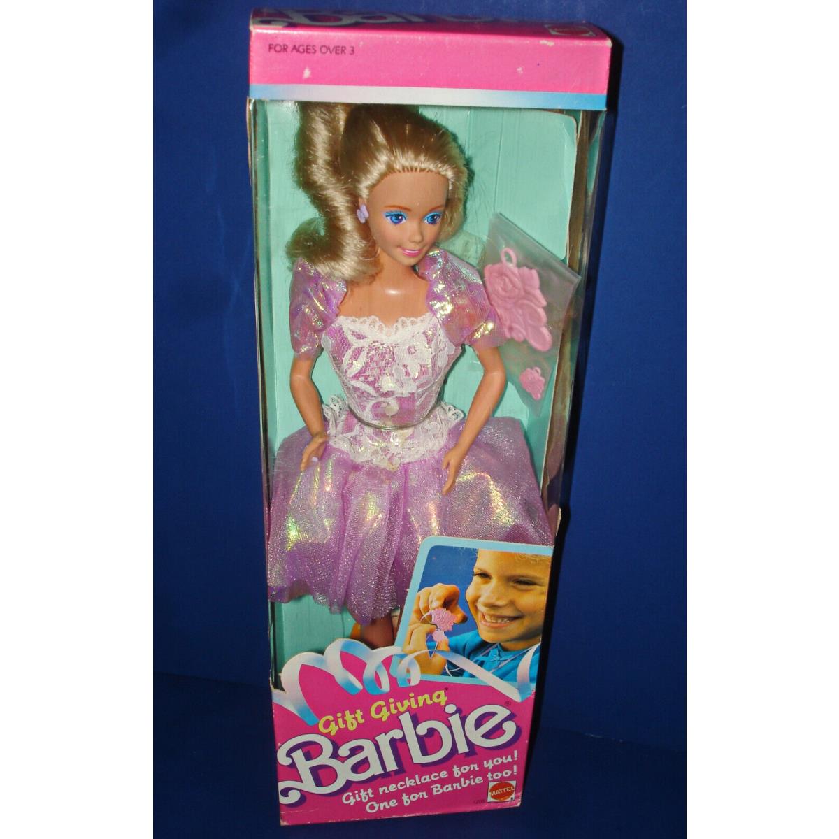 Gift Giving Barbie Doll 1205 Superstar Face Sculpt Mattel Malaysia 1988 Nrfb