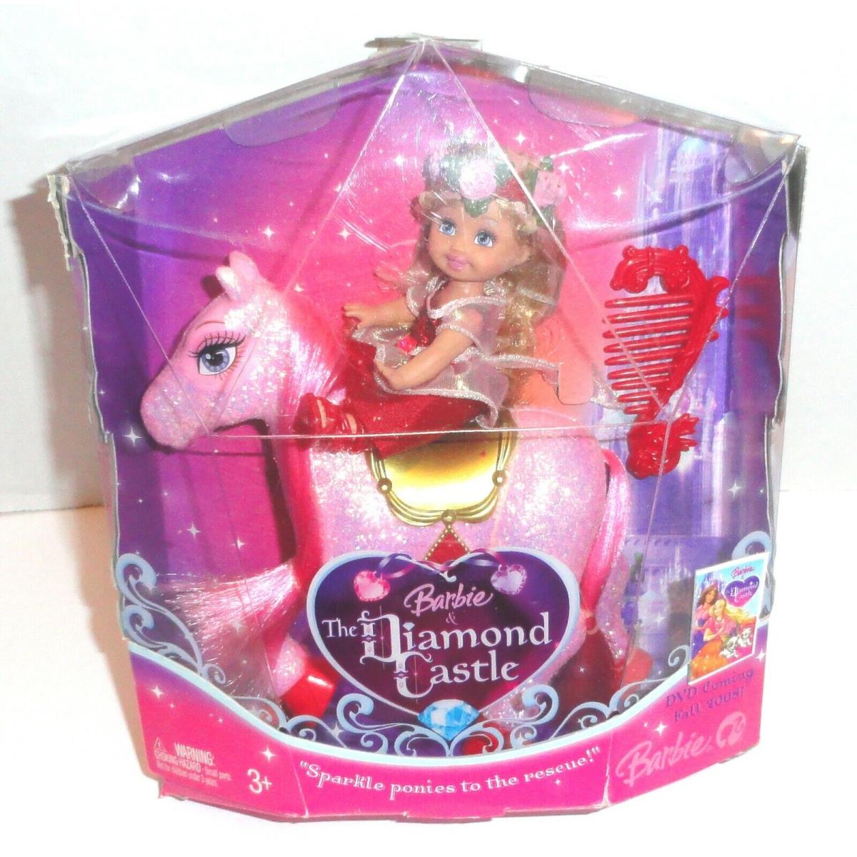 Barbie The Diamond Castle Kelly Doll as Melody with Pink Sparkle Pony 2008
