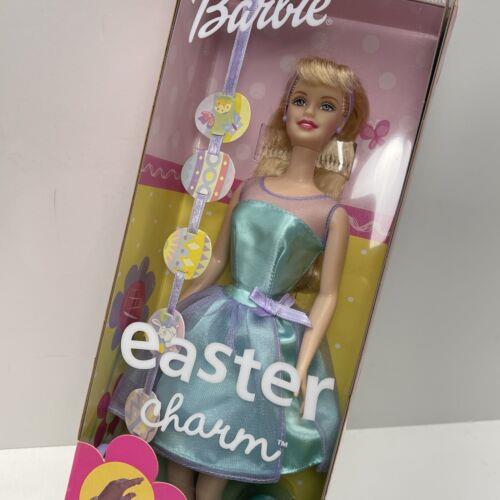 2001 Easter Charm Barbie Special Edition Blonde Doll 53365 Mattel Vintage