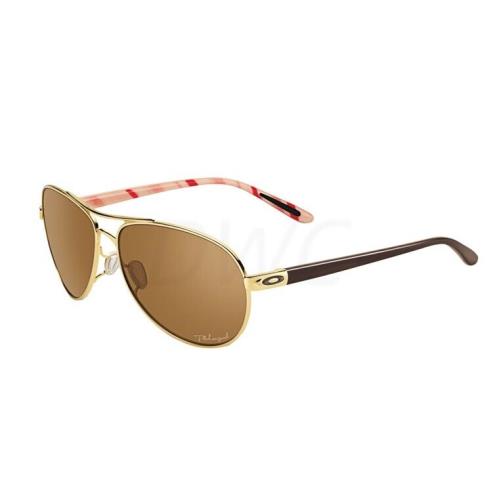 Oakley Feedback OO4079-08 Polished Gold / Bronze Polarized Sunglasses