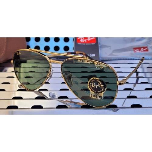 Ray-ban New Aviator Ray Ban RB3625 919/631 Aviator Sunglasses Legend Gold w/58mm Green G15