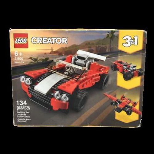 Lego Creator 3 in 1 Sports Car Plane and Hot Rod 134 Pieces Building Toy Set