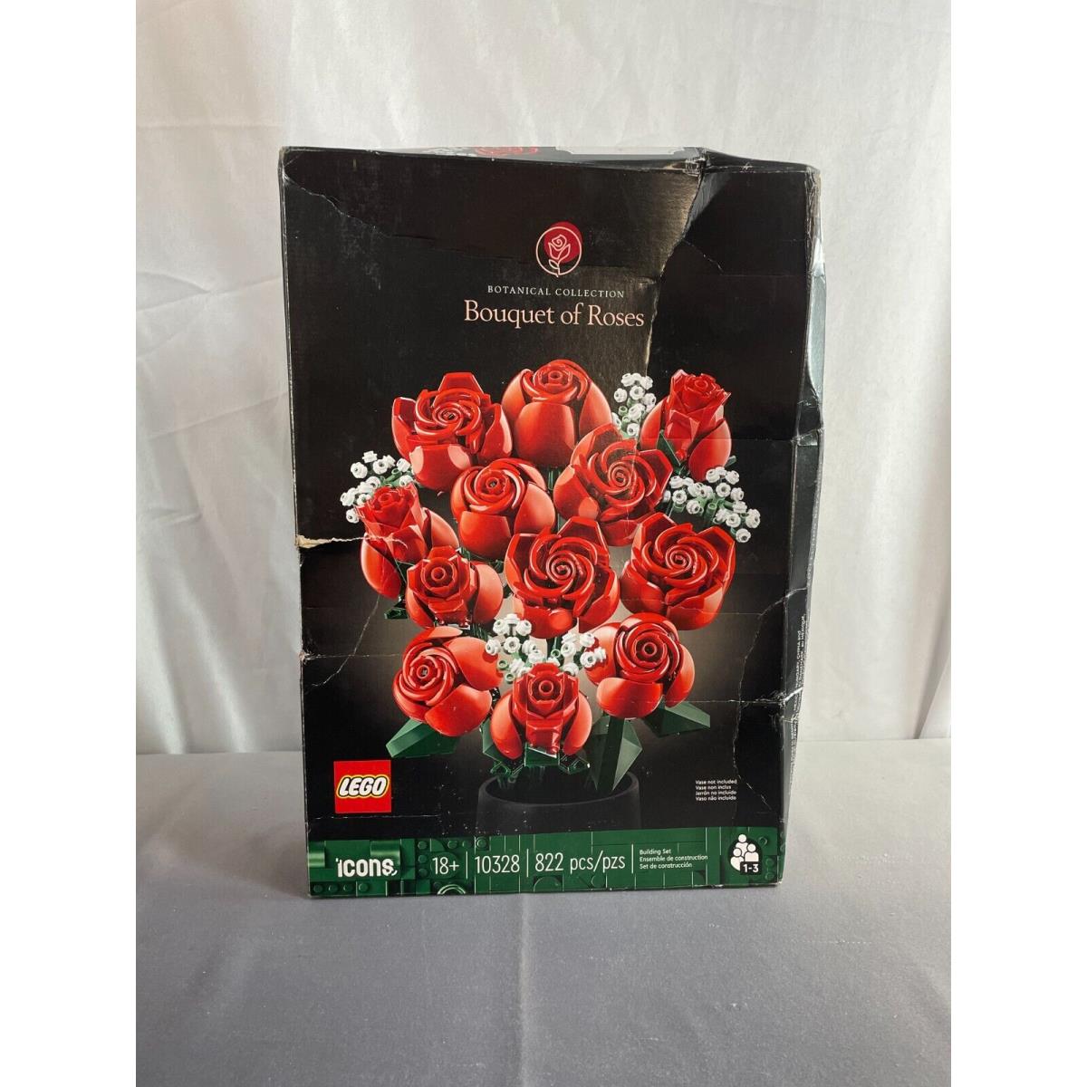 Lego 10328 Icons Bouquet of Roses Building Toy Set 822 Pieces Age 18+