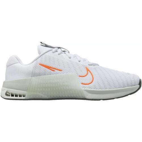 Size 7.5 - Nike Metcon 9 White Bright Mandarin - Mens - White