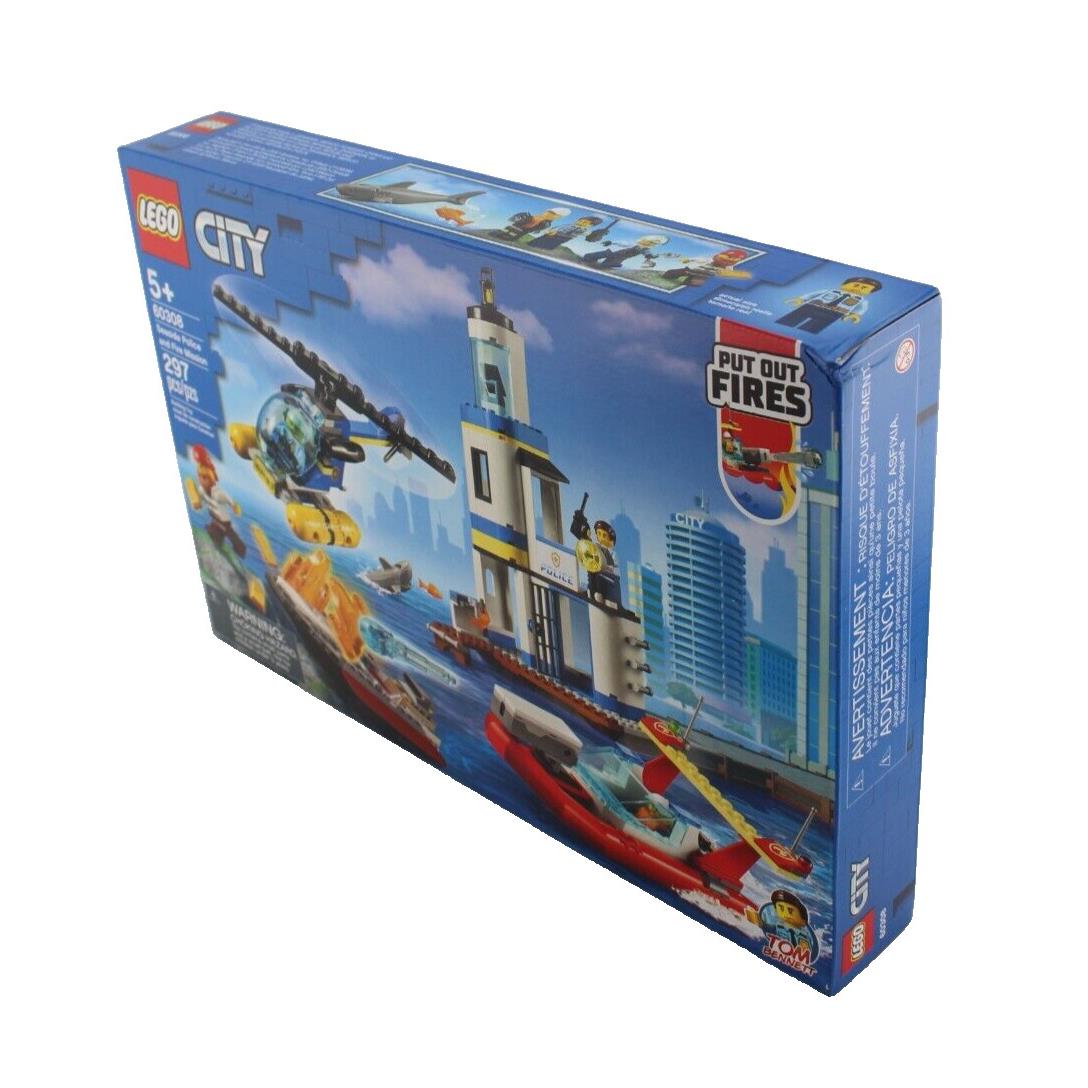 Lego City Adventures 297 Pcs Seaside Police Fire Building Toy Model 60308