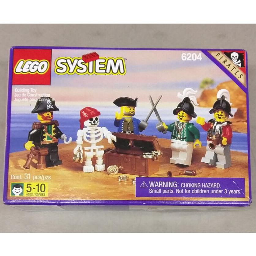 Lego Pirates 6204 Buccaneers Rare Minifigures Treasure Gold Armada Hook