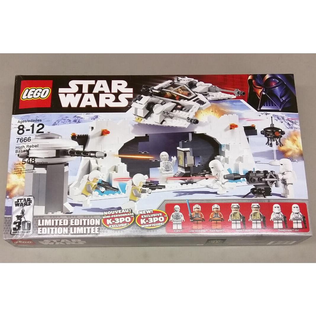 Lego Star Wars 7666 Hoth Rebel Base Limited Edition K-3PO Luke Snowspeeder