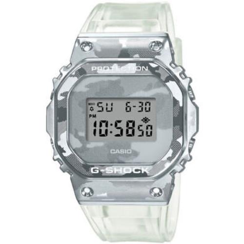 Casio Mens G-shock GM-5600SCM-1 Skeleton Camouflage Stainless Steel Case