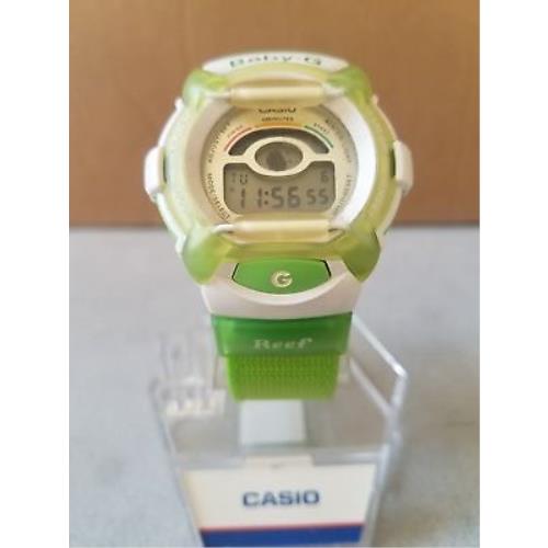 Casio Vintage Baby-g BG-200WC-3 White and Green Ladies Digital Watch