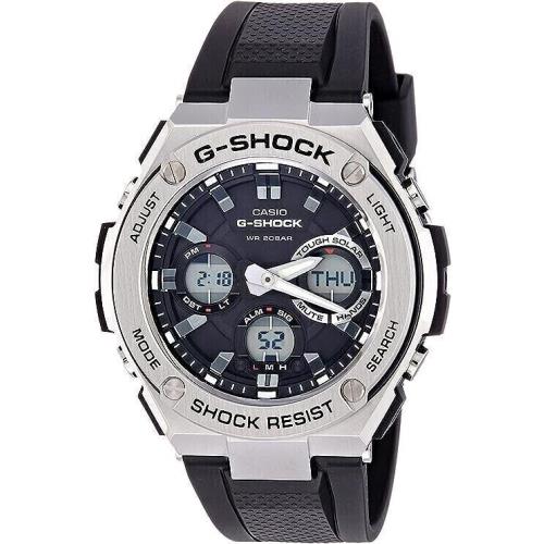 Casio Men`s Watch G-shock Analog-digital Dial Dive Black Strap GSTS110-1A