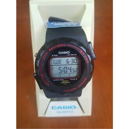 Ultra Rare 1986 Vintage Mens Casio RW-100-1 Navi Graph Moto-sports Black Watch