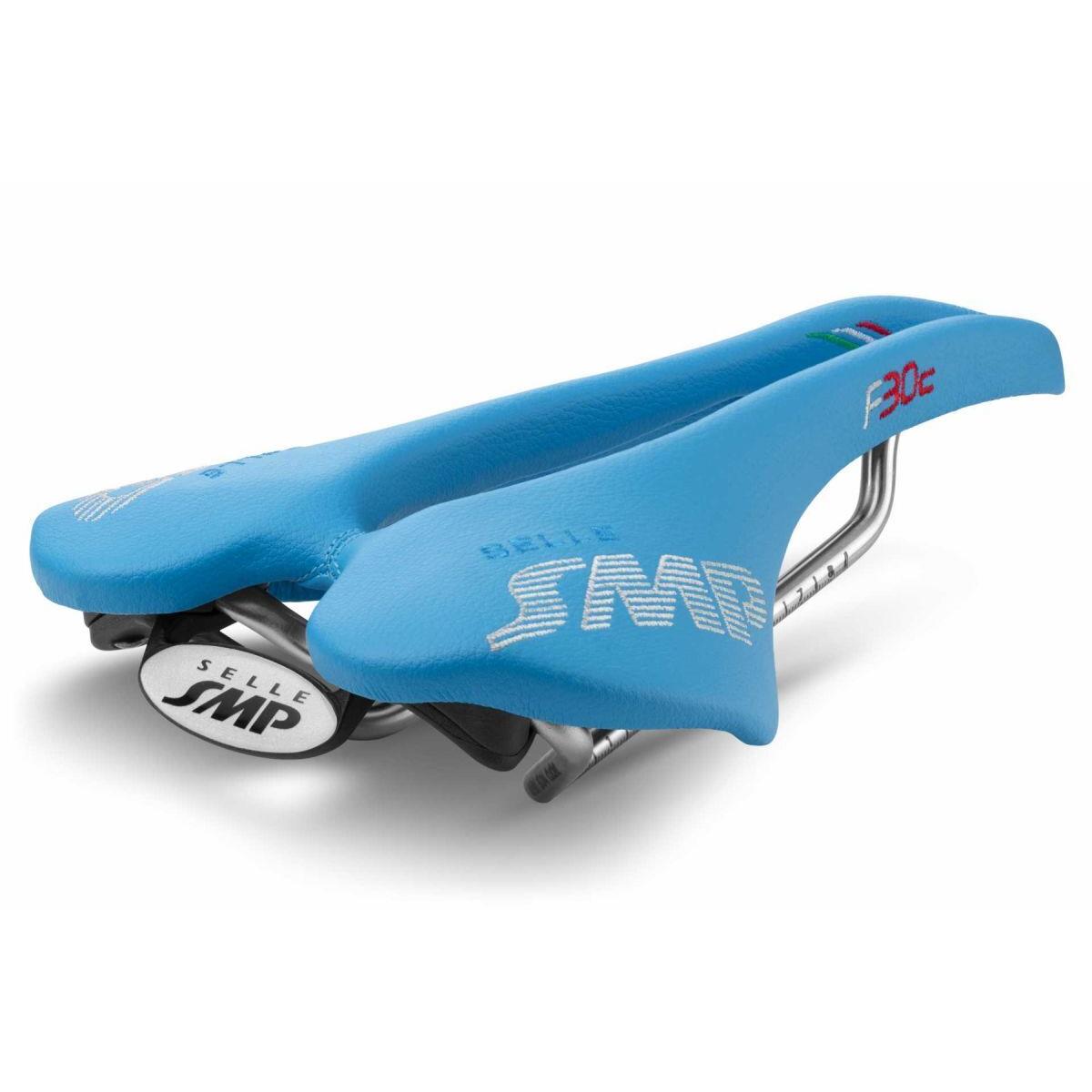 Selle Smp F30C Saddle with Carbon Rails Light Blue