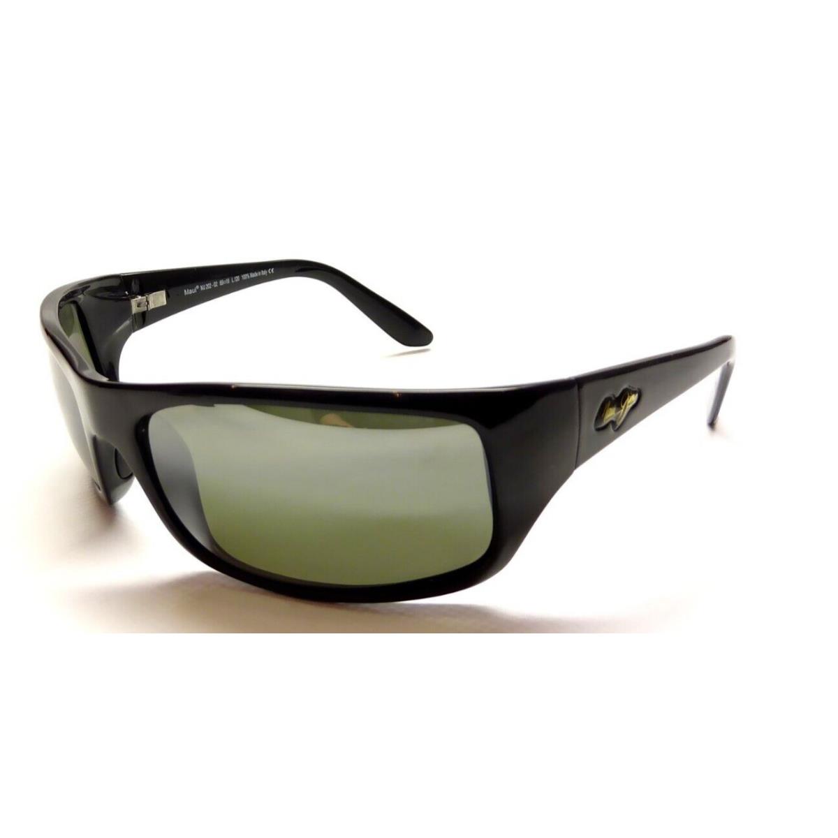 Maui Jim Peahi 202-02 Polarized Black Frame / Neutral Grey Lenses