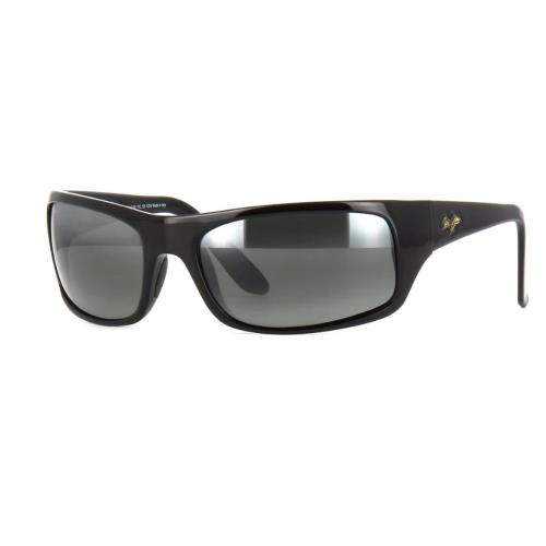 Maui Jim Peahi Gloss Black 202-02 Polarized Sunglasses