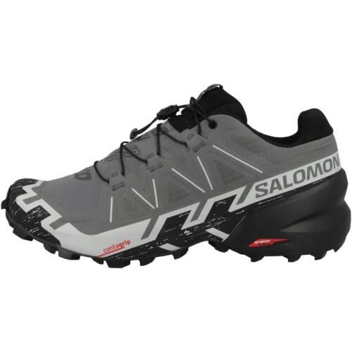 Salomon Men`s Speedcroos 6 Trail Hiking Shoes Quiet Shade/black/pearl Blue 13
