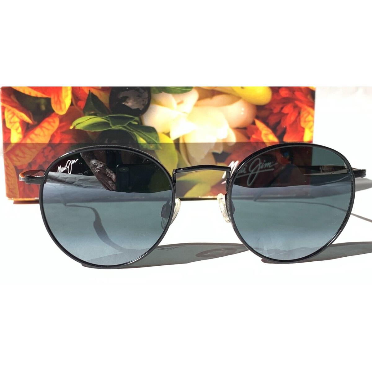 Maui Jim Nautilus Matte Black Grey Lens Polarized Sunglasses Titanium 544-2M