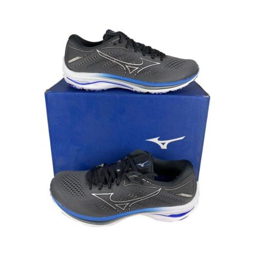 Mizuno Wave Rider 25 Running Mens Sz 7.5 Shoes Sneakers Charcoal Gray/blue