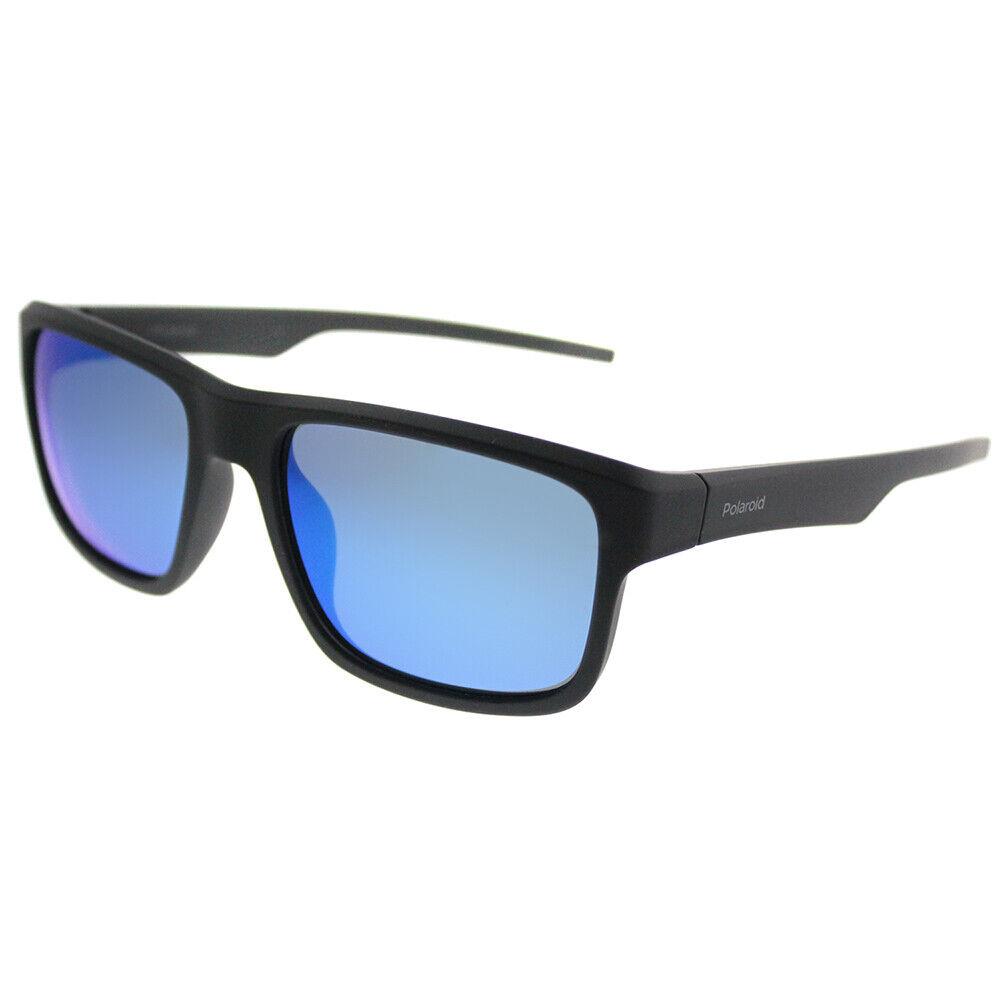 Polaroid Pld 3018/S DL5 JY Matte Black Plastic Sunglasses Blue Mirror Polarized