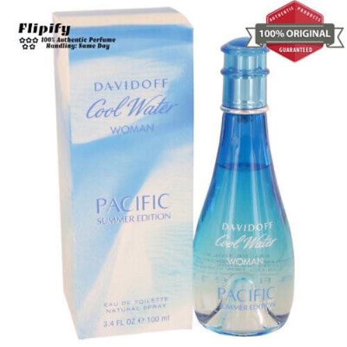 Cool Water Pacific Summer Perfume 3.4 oz Edt Spray For Women by Davidoff