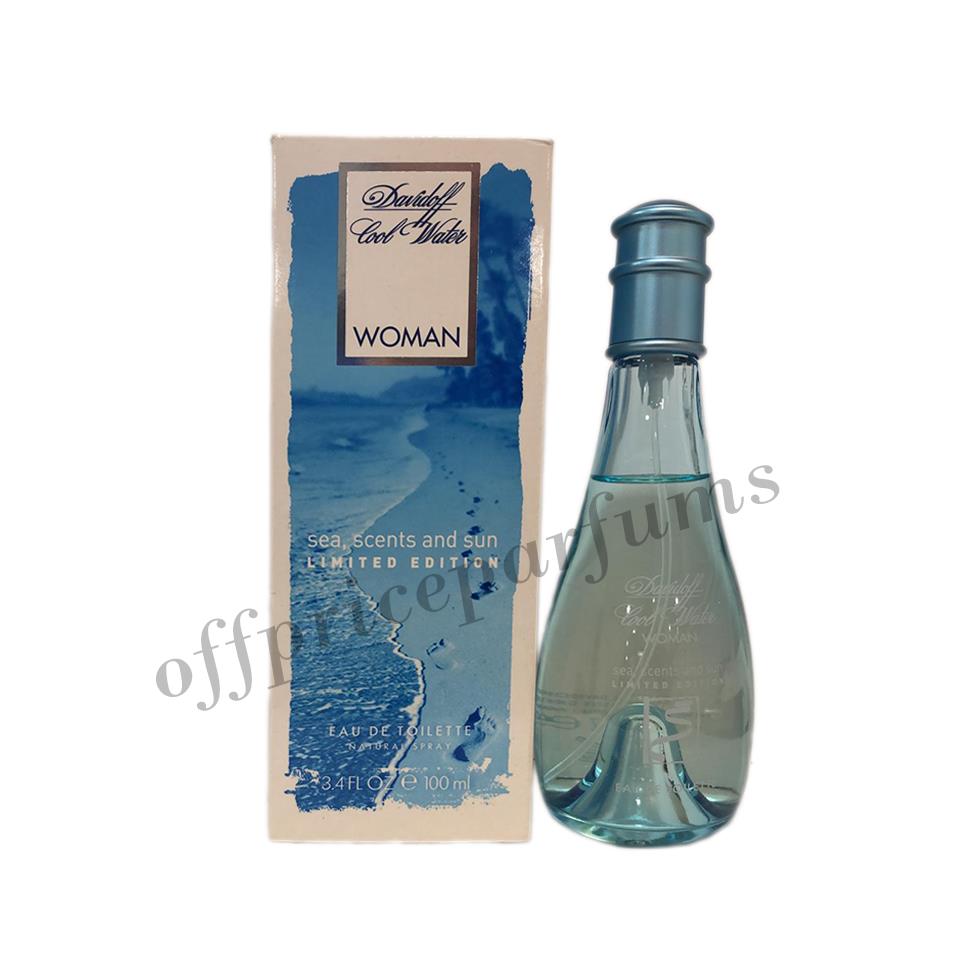 Davidoff Davidoof Cool Water Sea Scents and Sun Limited Edi Perfume Women 3.4oz Edt Spray