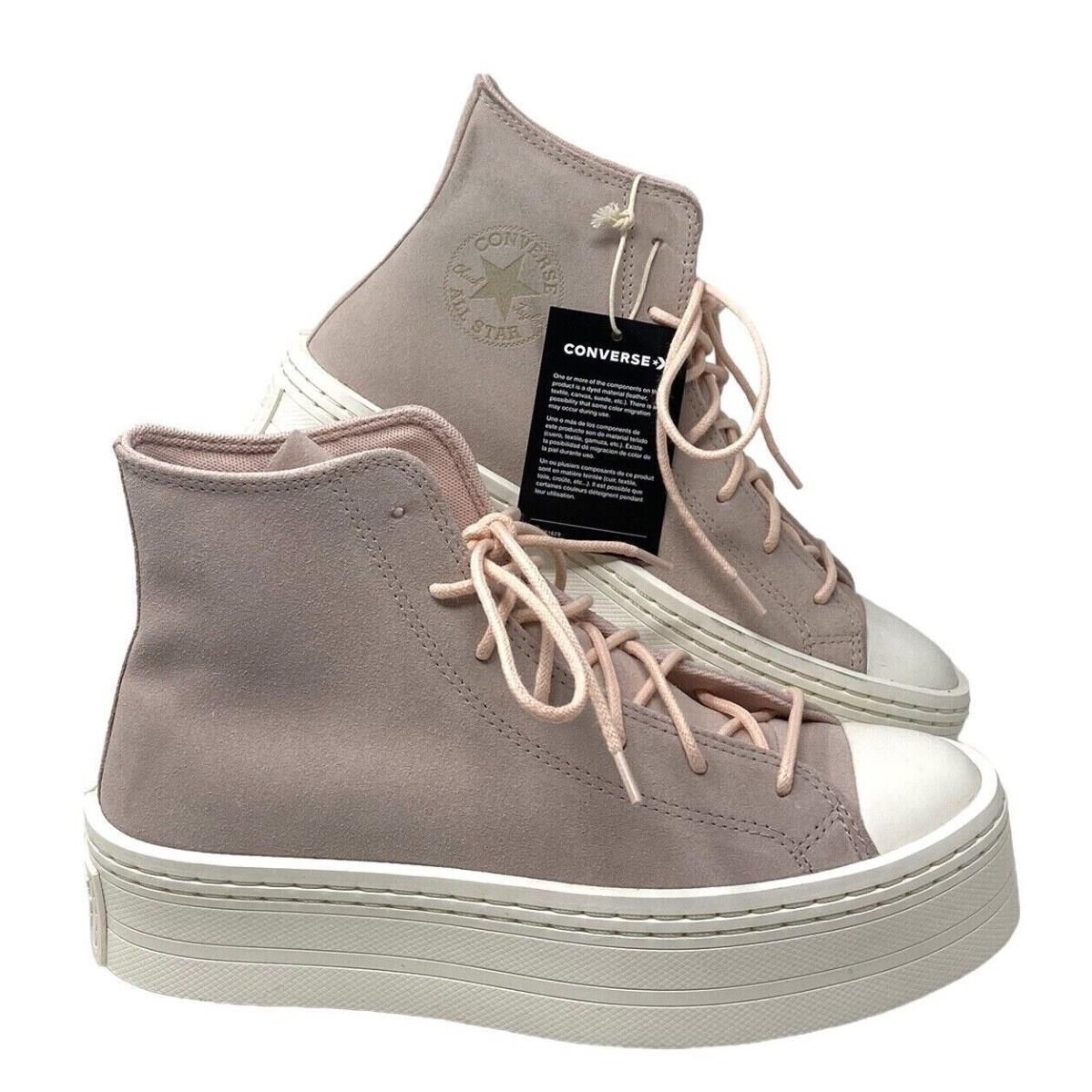 Converse Chuck Taylor Modern Lift Platform Shoes Suede Pink Casual Women A04663C