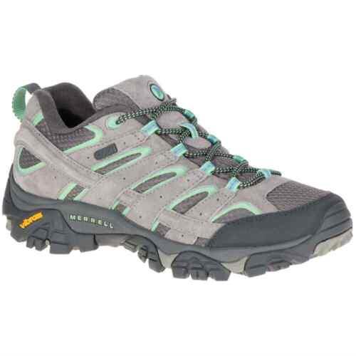 Merrell Women`s Moab 2 Waterproof Hiking Trail Shoes Drizzle/mint Size Options