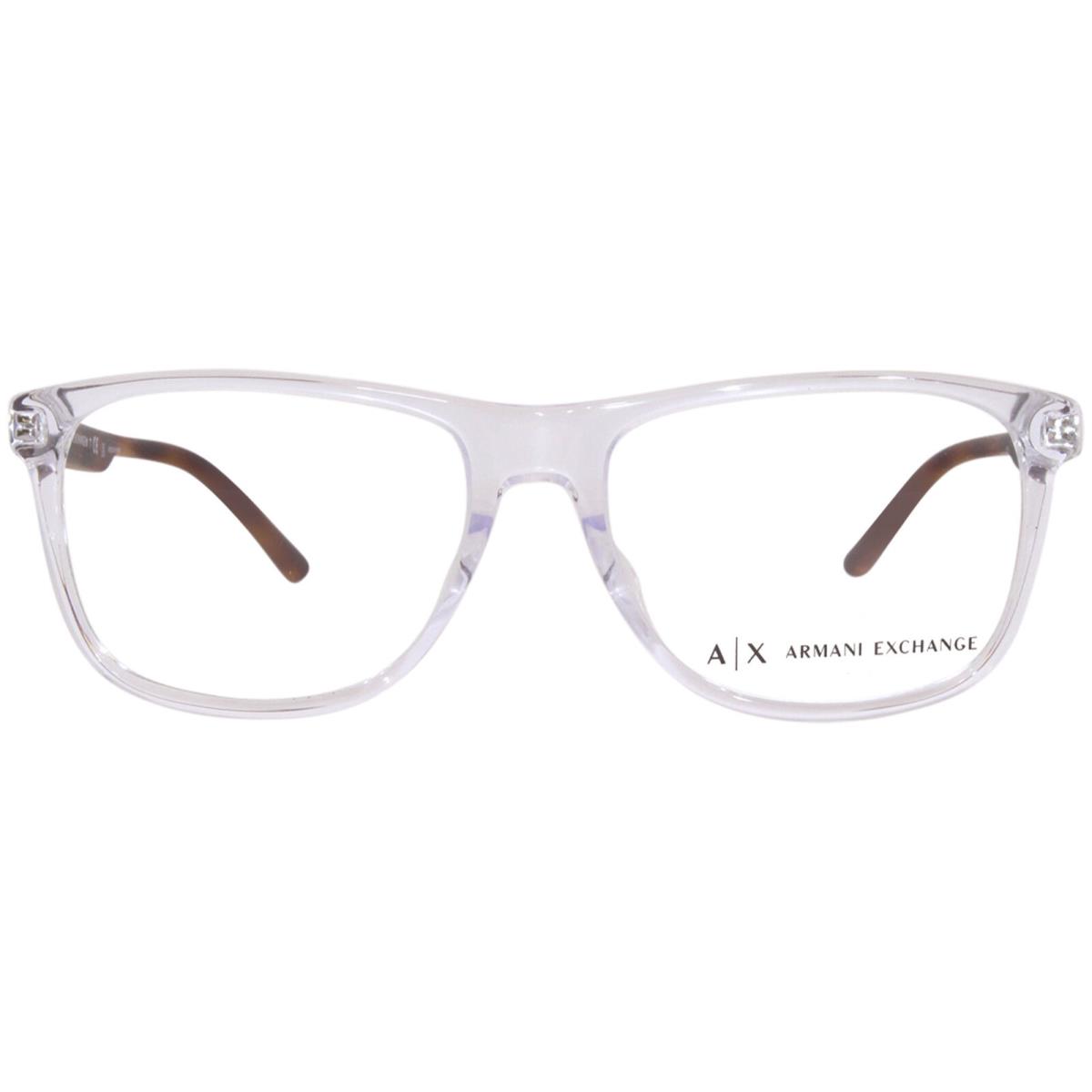 Armani Exchange Eyeglasses AX3048F AX/3048 8235 Shiny Crystal/havana Frame 54mm