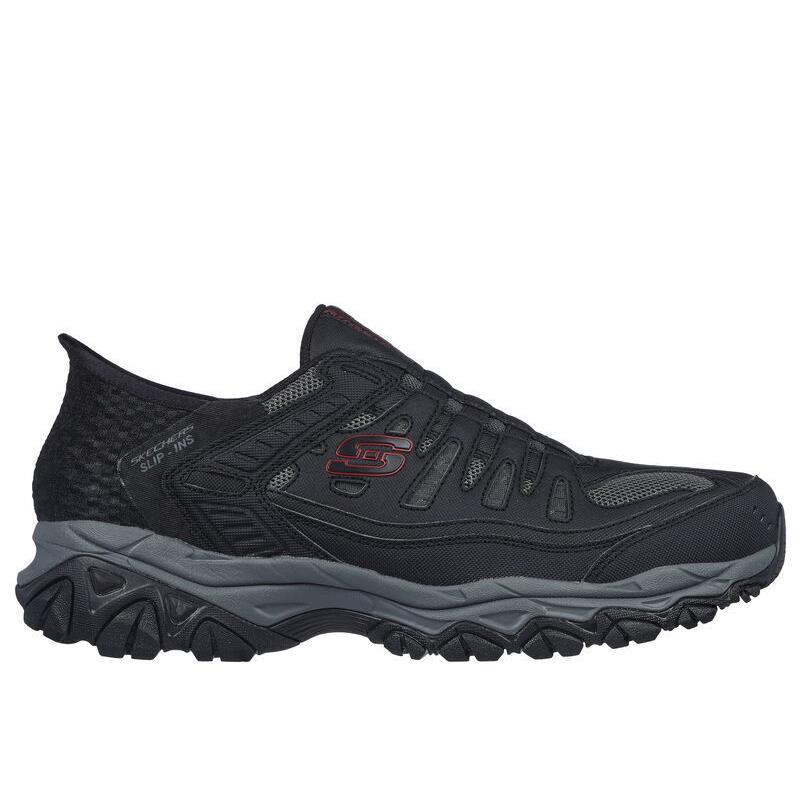 Men`s Skechers Slip-in Shoes Extra Wide/4E - Black/Red