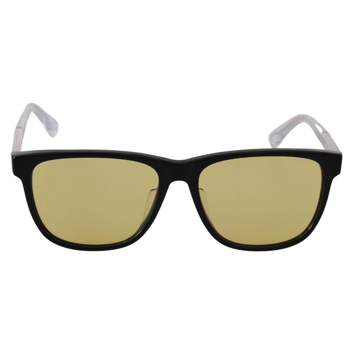 Diesel Black Frame DL0330-D 01E 57 Yellow Transparent Lenses Sunglasses