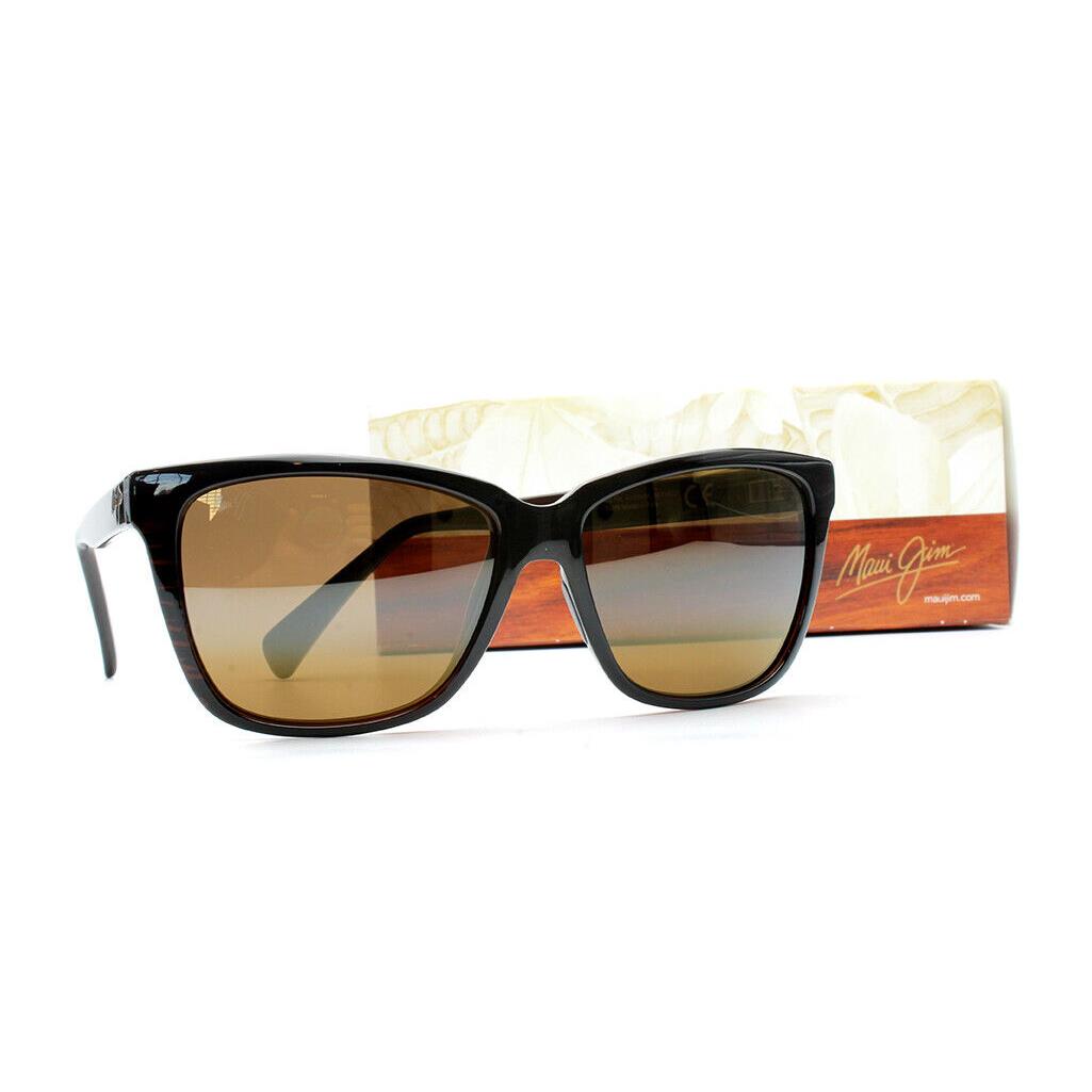 Maui Jim Jacaranda H763-26S Brown Stripe Sunglasses Polarized Hcl Bronze Lenses