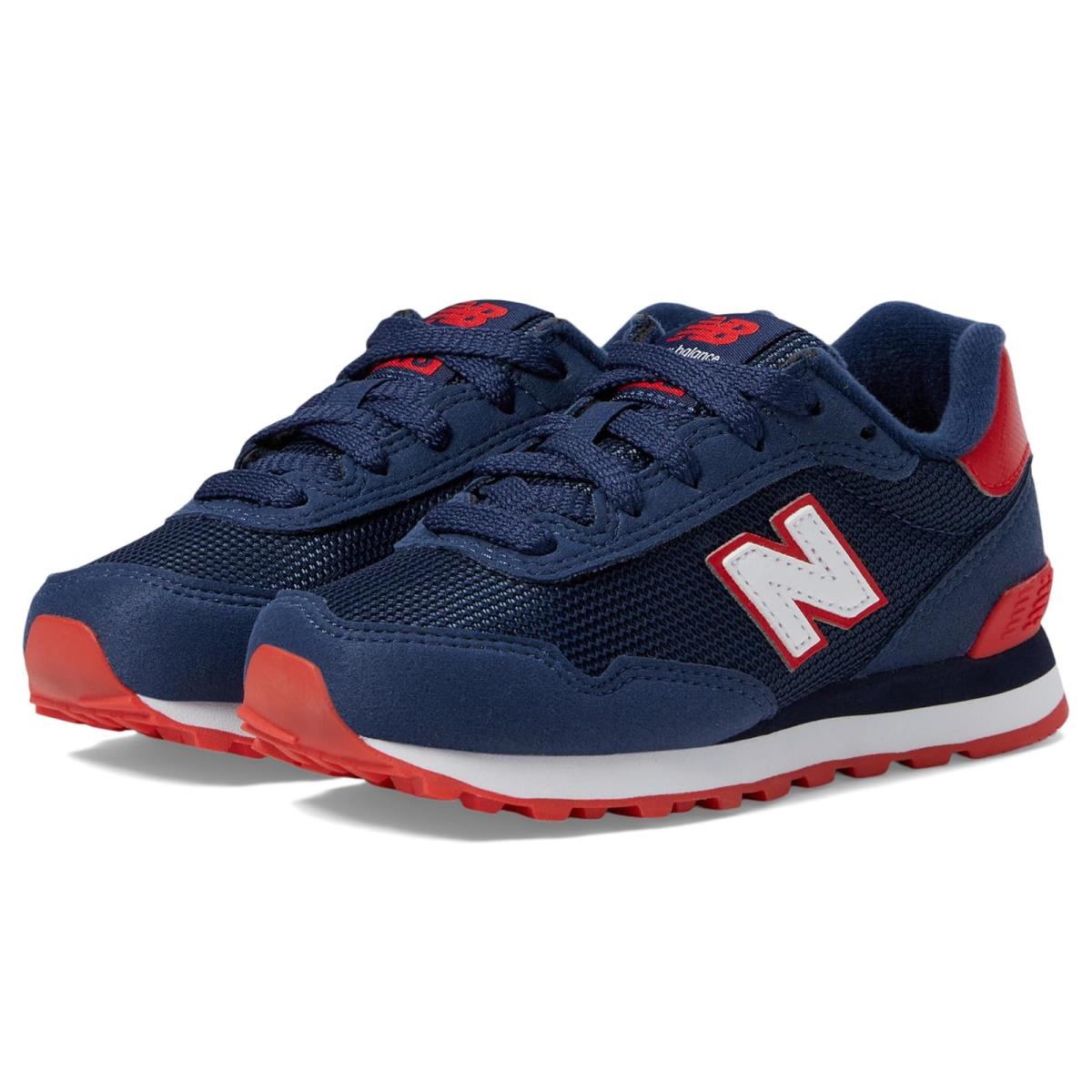 Boy`s Sneakers Athletic Shoes New Balance Kids 515 Little Kid NB Navy/True Red