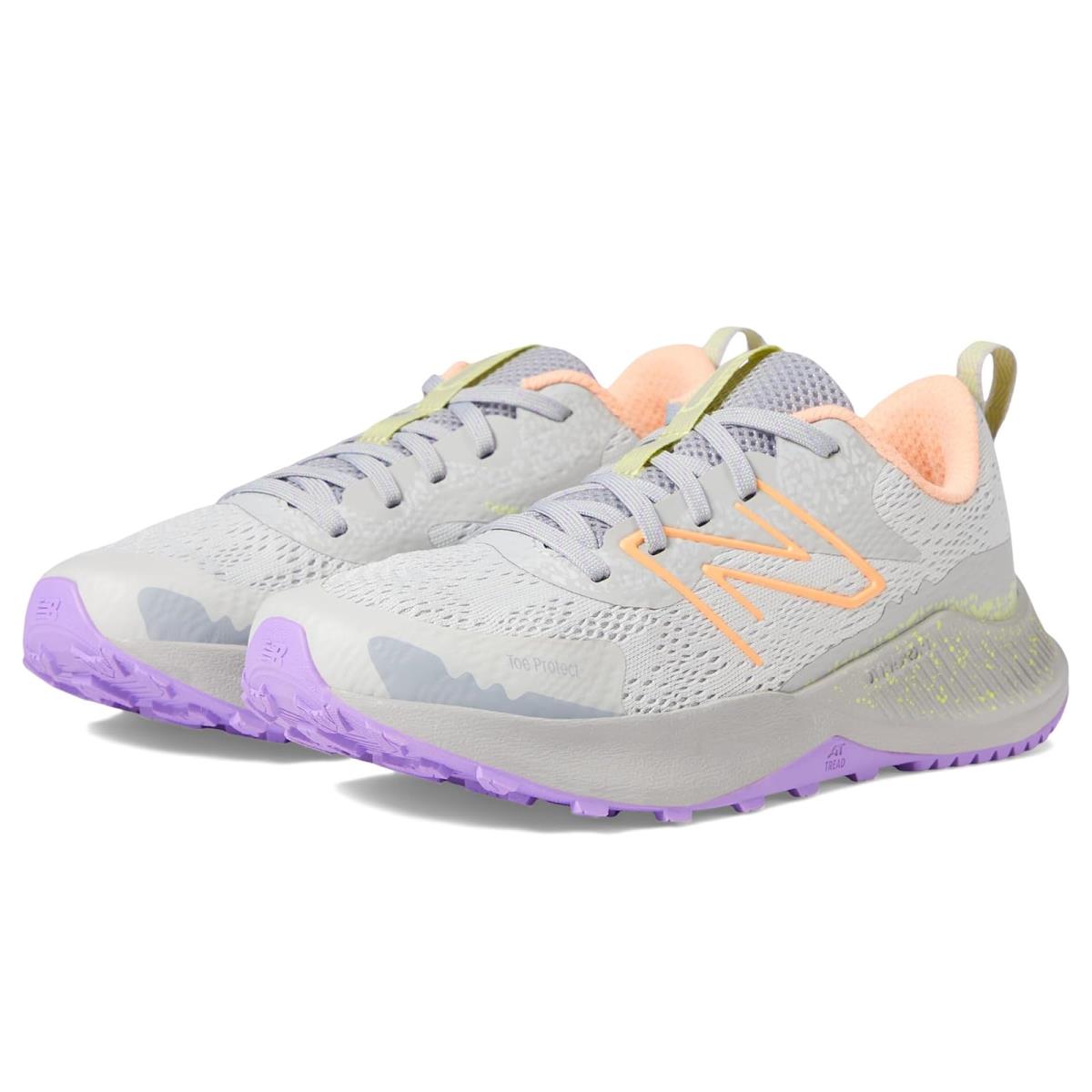 Girl`s Shoes New Balance Kids Dynasoft Nitrel v5 Big Kid Grey Matter/Guava Ice