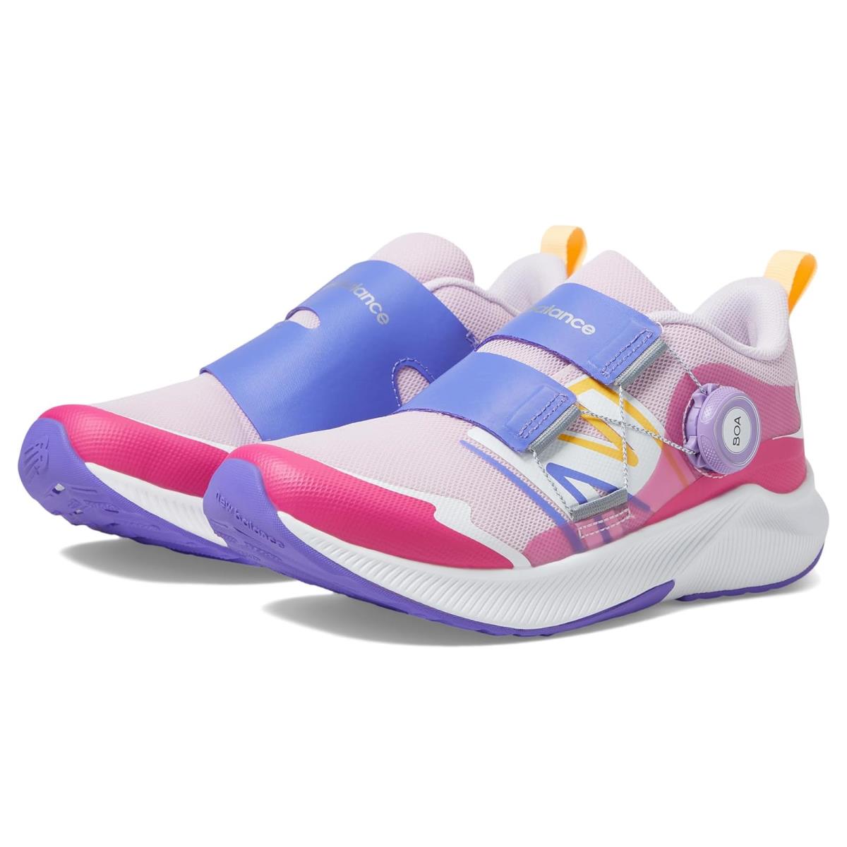 Girl`s Shoes New Balance Kids Dynasoft Reveal v4 Boa Big Kid Light Raspberry/Hi-Pink