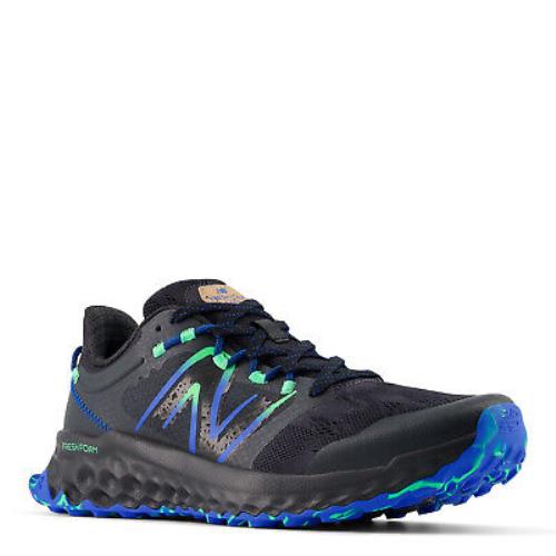 Men`s New Balance Fresh Foam Garoe Trail Running Shoe Mtgarorr Black Blue Green - black blue green