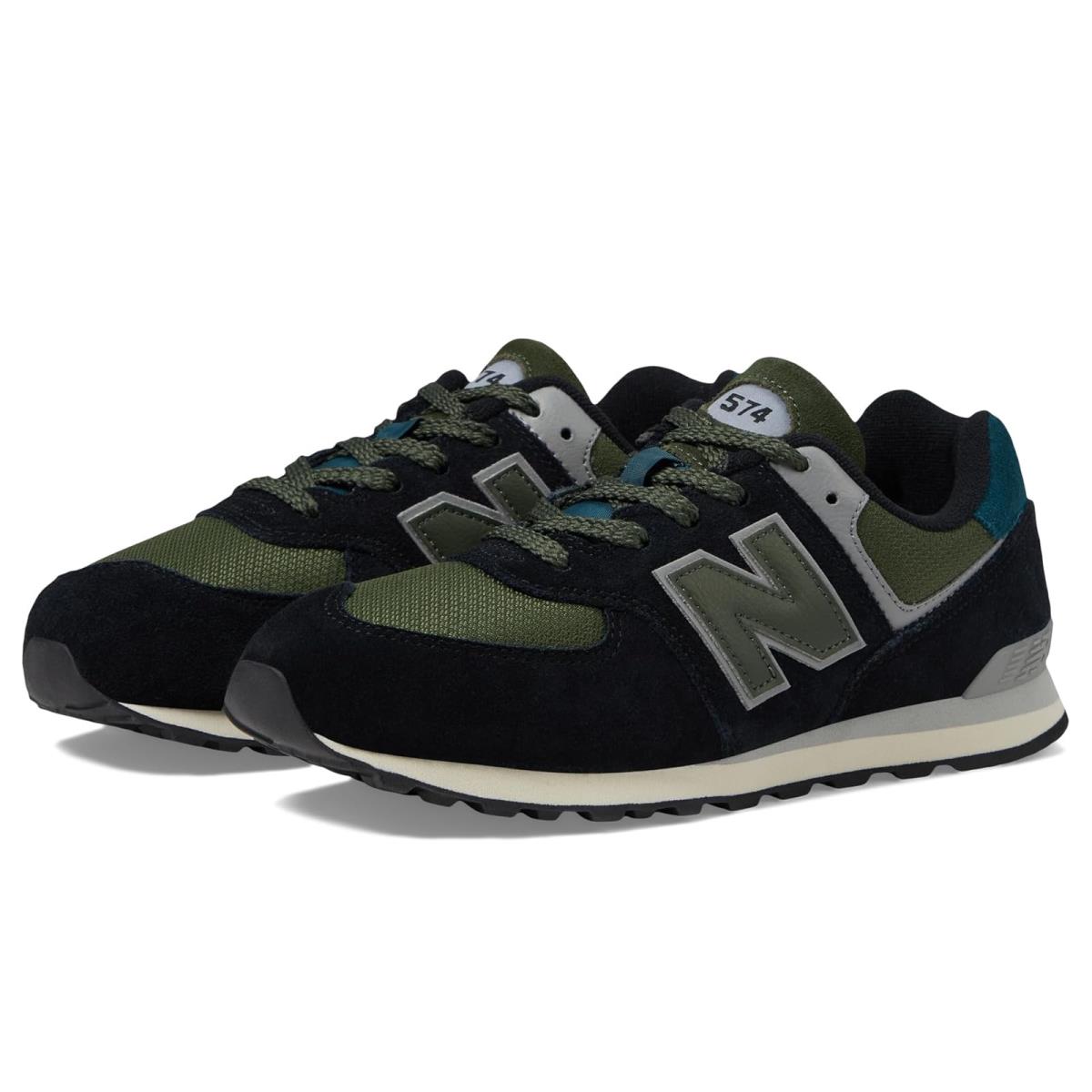 Boy`s Shoes New Balance Kids GC574v1 Little Kid/big Kid Black/Kombu