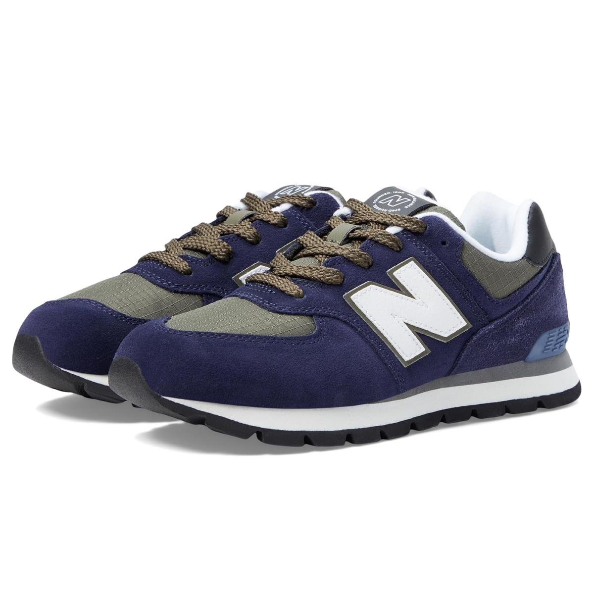 Boy`s Shoes New Balance Kids GC574v1 Little Kid/big Kid Team Navy/Dark Moss