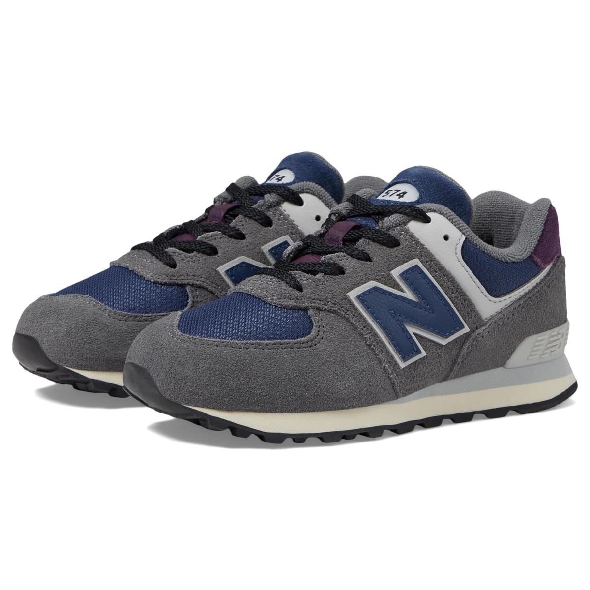 Boy`s Sneakers Athletic Shoes New Balance Kids C574v1-USA Little Kid Castlerock/NB Navy