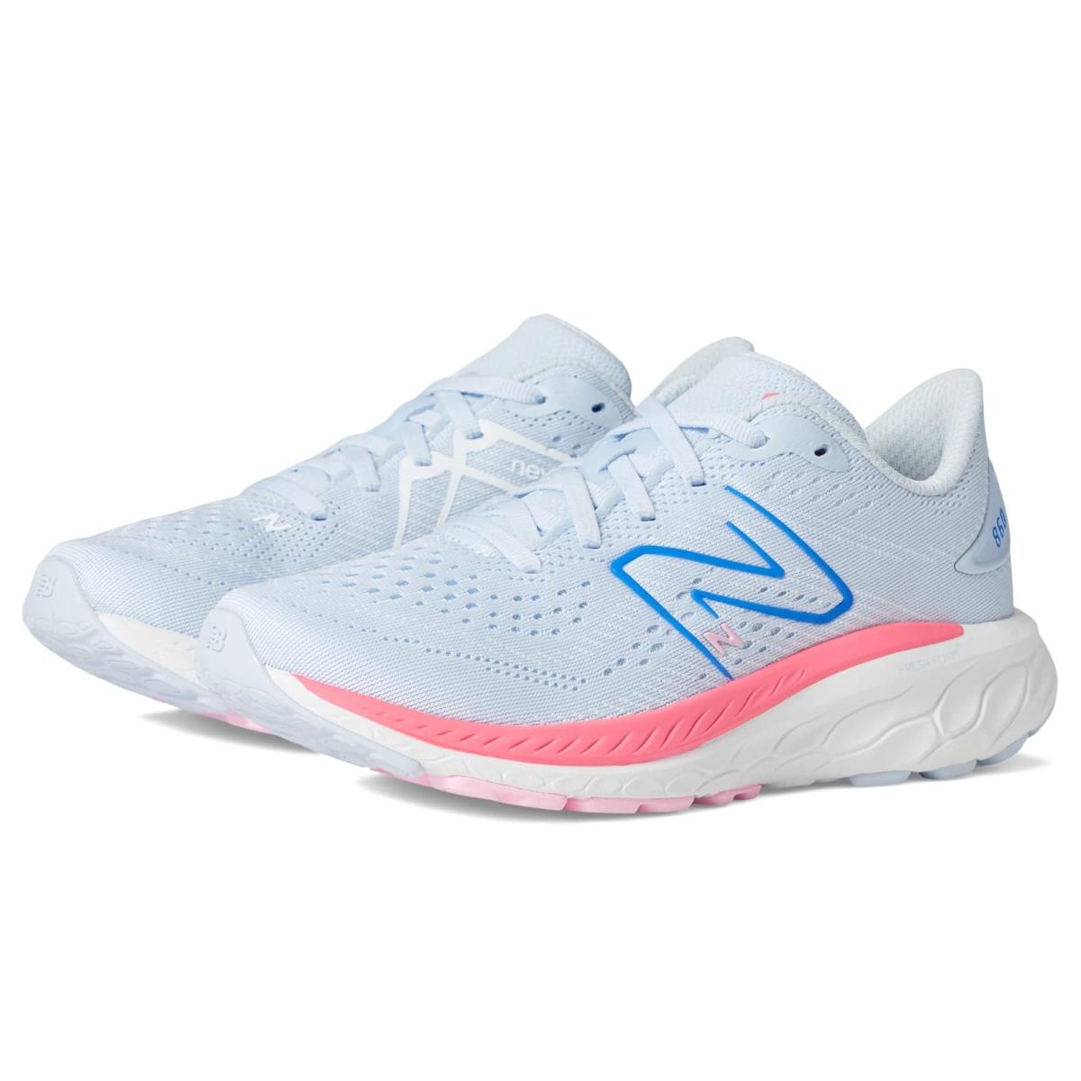 Girl`s Shoes New Balance Kids Fresh Foam X 860v13 Big Kid Moon Dust/Neon Pink