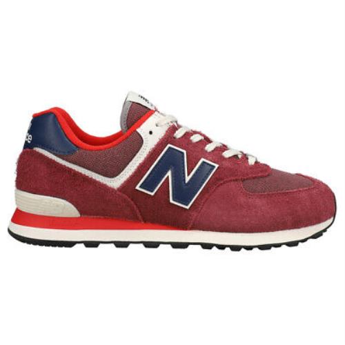 New Balance 574 Lace Up Mens Red Sneakers Casual Shoes U574RX2