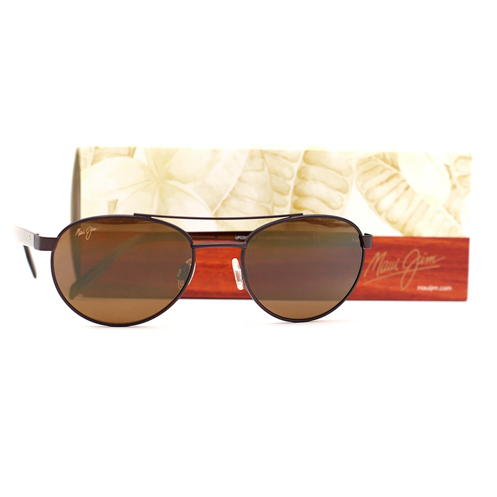 Maui Jim Upcountry H727-01M Chocolate Brown Sunglasses Polarized Hcl Bronze Lens