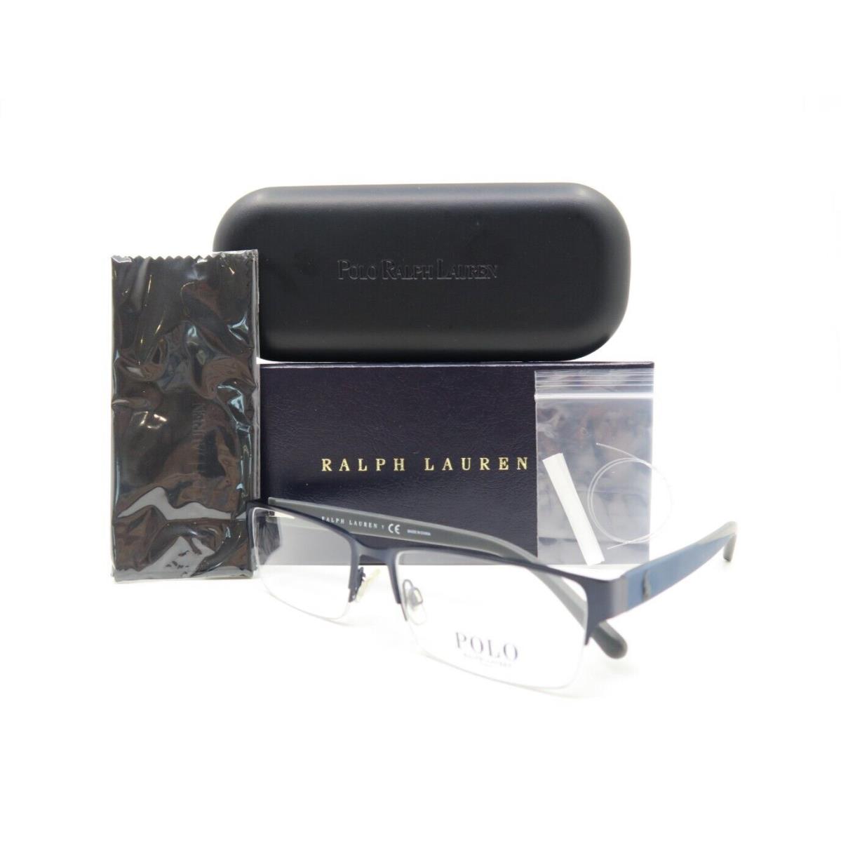 Polo Ralph Lauren PH 1152 9119 56mm Black Blue Semi Rimless Eyeglasses