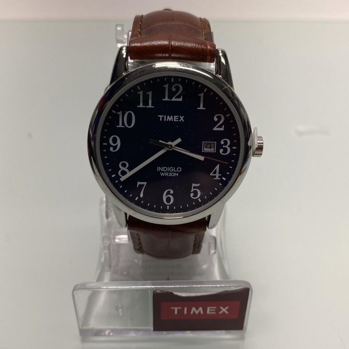 Timex Gents Easy Reader Leather Strap Watch TW2R63800