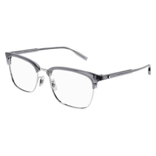 Montblanc MB0199OA Eyeglasses Men Gray Browline 56mm