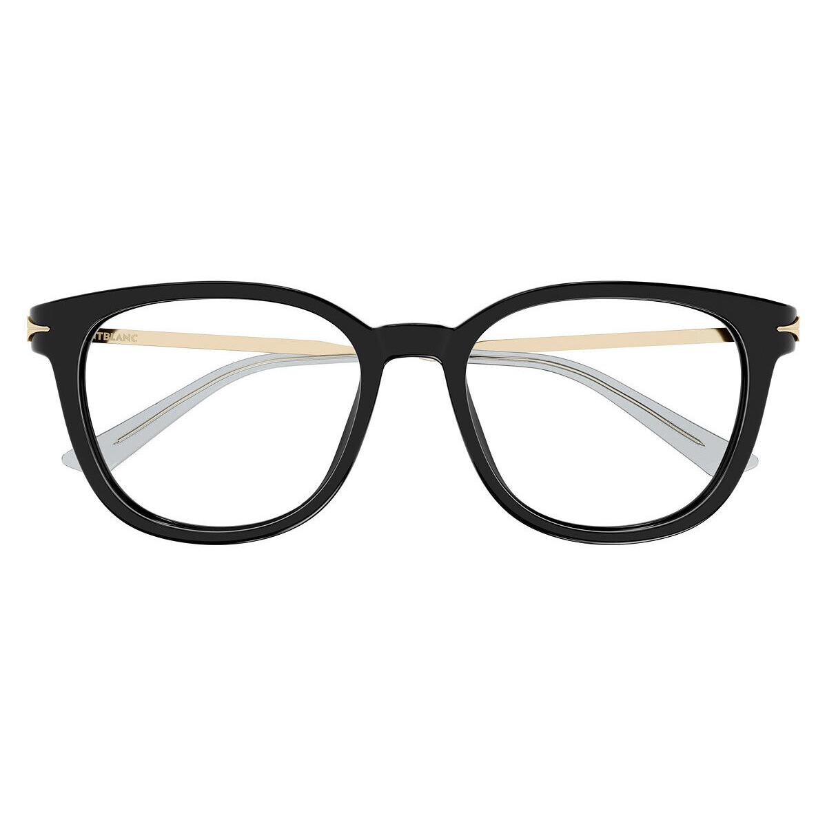 Montblanc MB0309OA Eyeglasses Men Black/gold 53mm