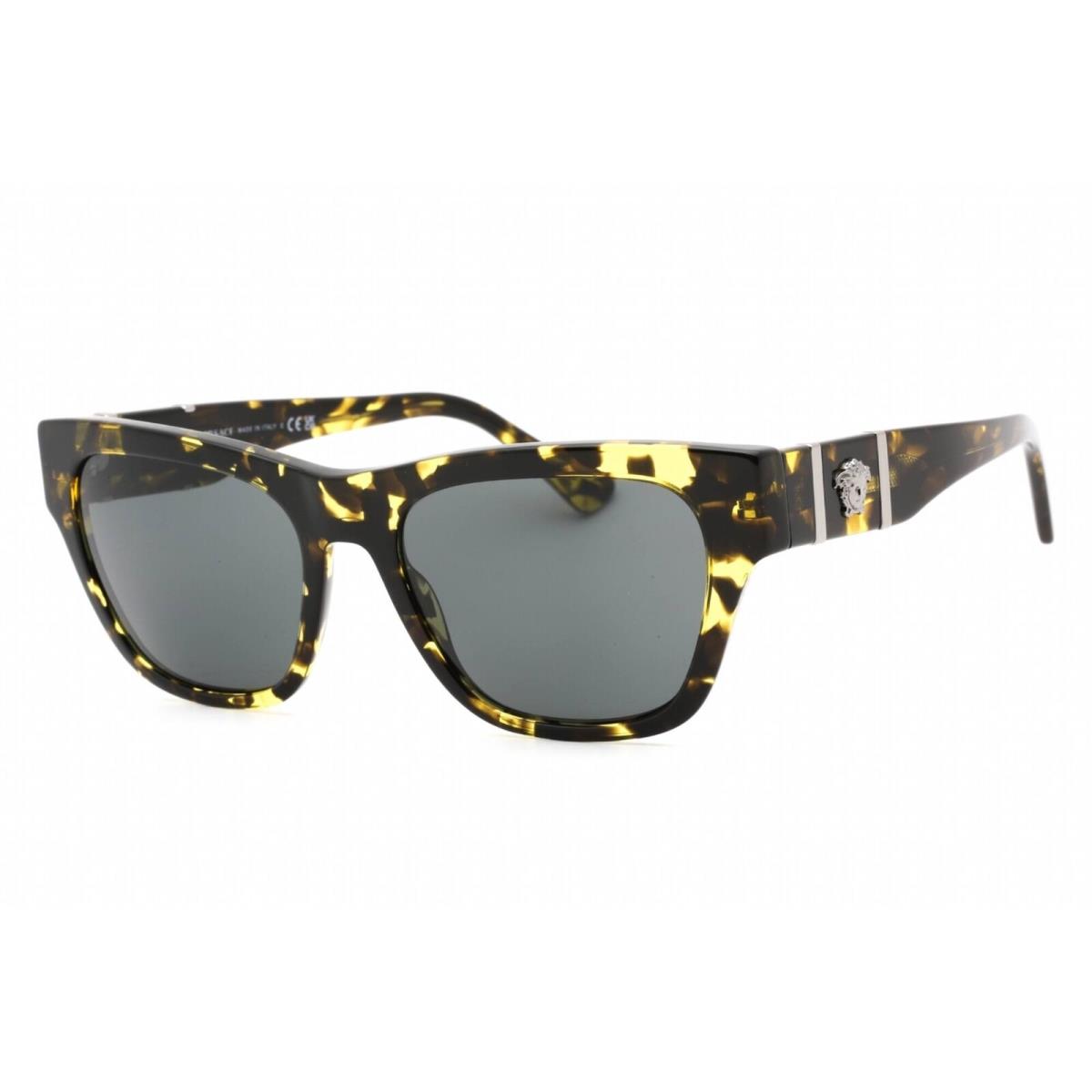 Versace Men`s Sunglasses Yellow Spotted Havana Rectangular Frame 0VE4457 542887