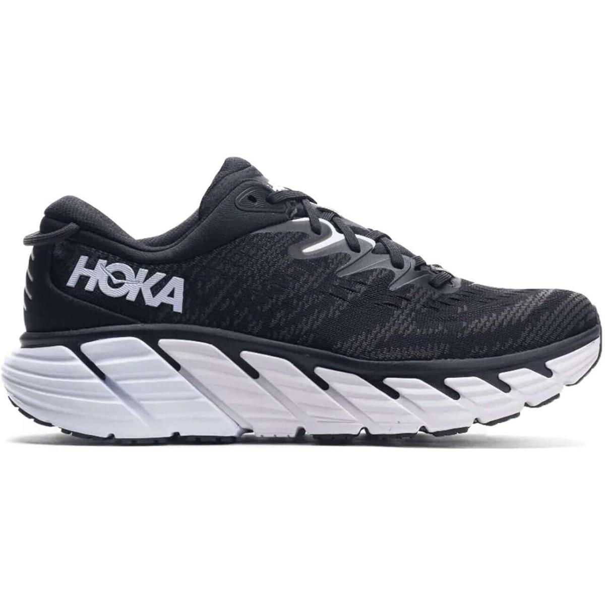 Hoka One One Men`s Gaviota 4 Running Shoes Black White 1123198 Size 11.5